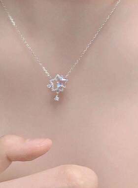 双子星幻彩锁骨链小众高级