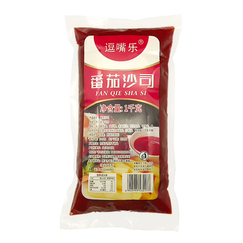 逗嘴乐番茄沙司甜辣酱1kg*12袋