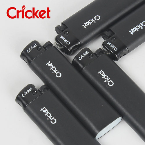 cricket草蜢打火机磨砂黑色一次性砂轮老式哑光黑防爆进口打火机 - 封面