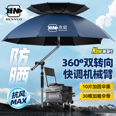 360°双转向机械臂钓鱼伞