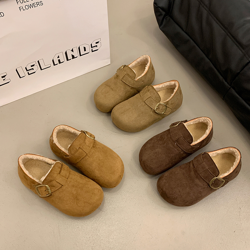 厚底内增高加绒勃肯鞋女冬季2025新款丑萌大头全包博肯棉鞋雪地靴