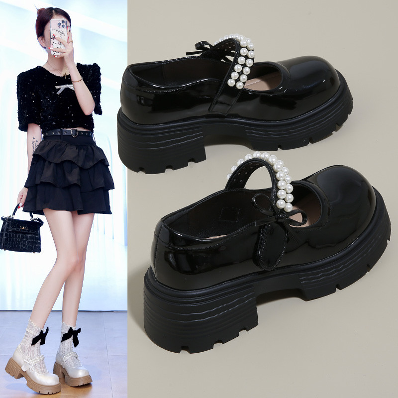 松糕厚底玛丽珍小皮鞋女2025新款夏季小个子增高仙女风配裙子单鞋,女鞋,玛丽珍鞋,淘宝优惠券,粉丝福利购,淘宝优惠卷
