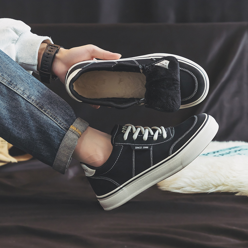 人本二2025新款保暖加绒棉鞋