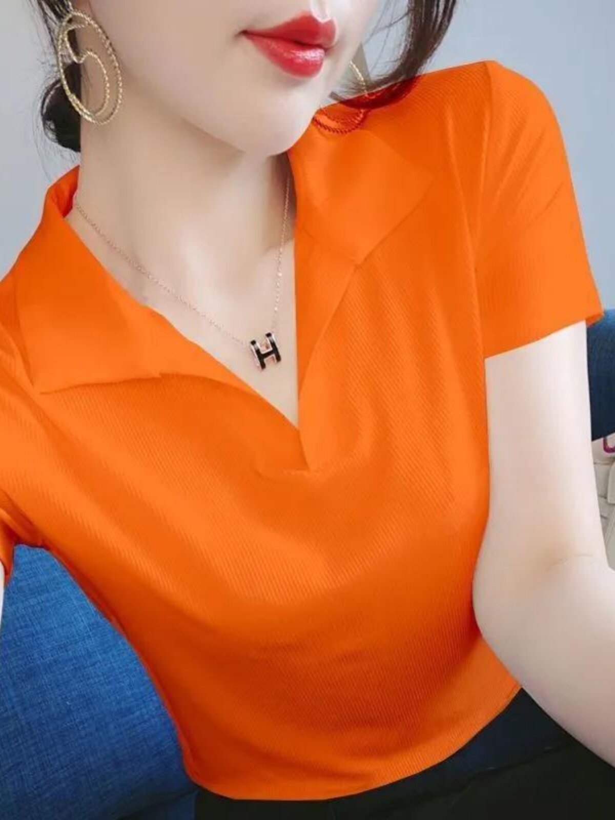 SHORT SLEEVE T-SHIRT WOMENS SUMMER DRESS 2024 NEW CHIFFON FOREIGN STYLE SHIRT FASHION VERSATILE SHIRT PLUS SIZE FAT MM TOP