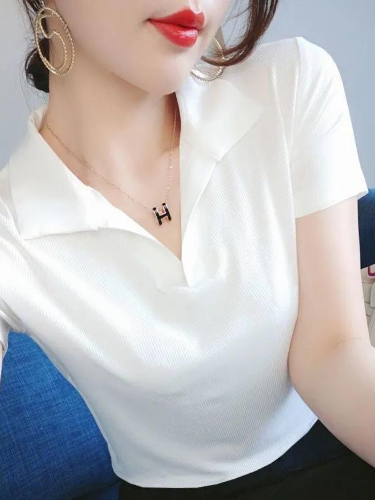 SHORT SLEEVE T-SHIRT WOMENS SUMMER DRESS 2024 NEW CHIFFON FOREIGN STYLE SHIRT FASHION VERSATILE SHIRT PLUS SIZE FAT MM TOP