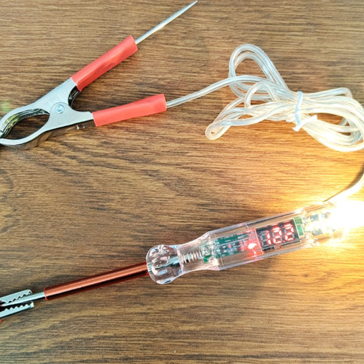 汽车维修网红试电笔LED带数显四合一12v24v数显电笔网红试灯电笔