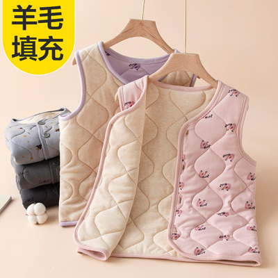 儿童羊毛马甲冬加绒保暖背心内搭
