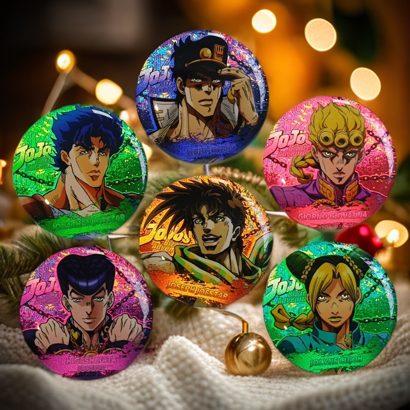 JOJO反光吧唧徽章承太郎二次元动漫周边谷子胸章痛包收藏挂件