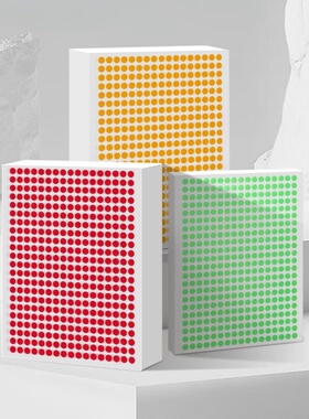 A5不干胶标签纸圆形标签贴纸手写数字定制检验GP工厂月份标签空白口取纸化妆品分类标记4mm圆点标签纸