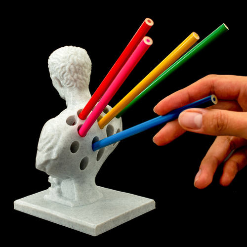 新品凯撒大帝人物造型桌用笔插笔座收纳摆件办公桌笔筒礼物