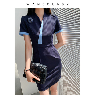 显瘦御姐范工作服 修身 高级感连衣裙女夏气质通勤薄款 包臀裙职业装
