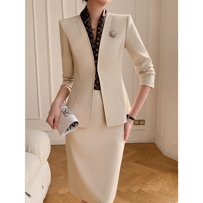 春季西装套装女士通勤套裙气质