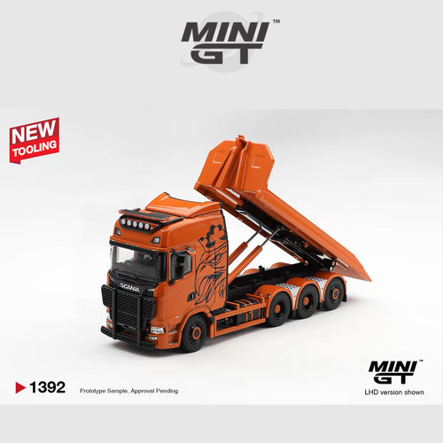 [Oseky]MINIGT 斯堪尼亚 770S Hooklift Flatbed 橙 1392 1:64