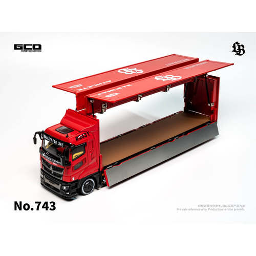 [oseky]GCD 三菱 超级剪影·红黑 重型卡车 合金 1:64