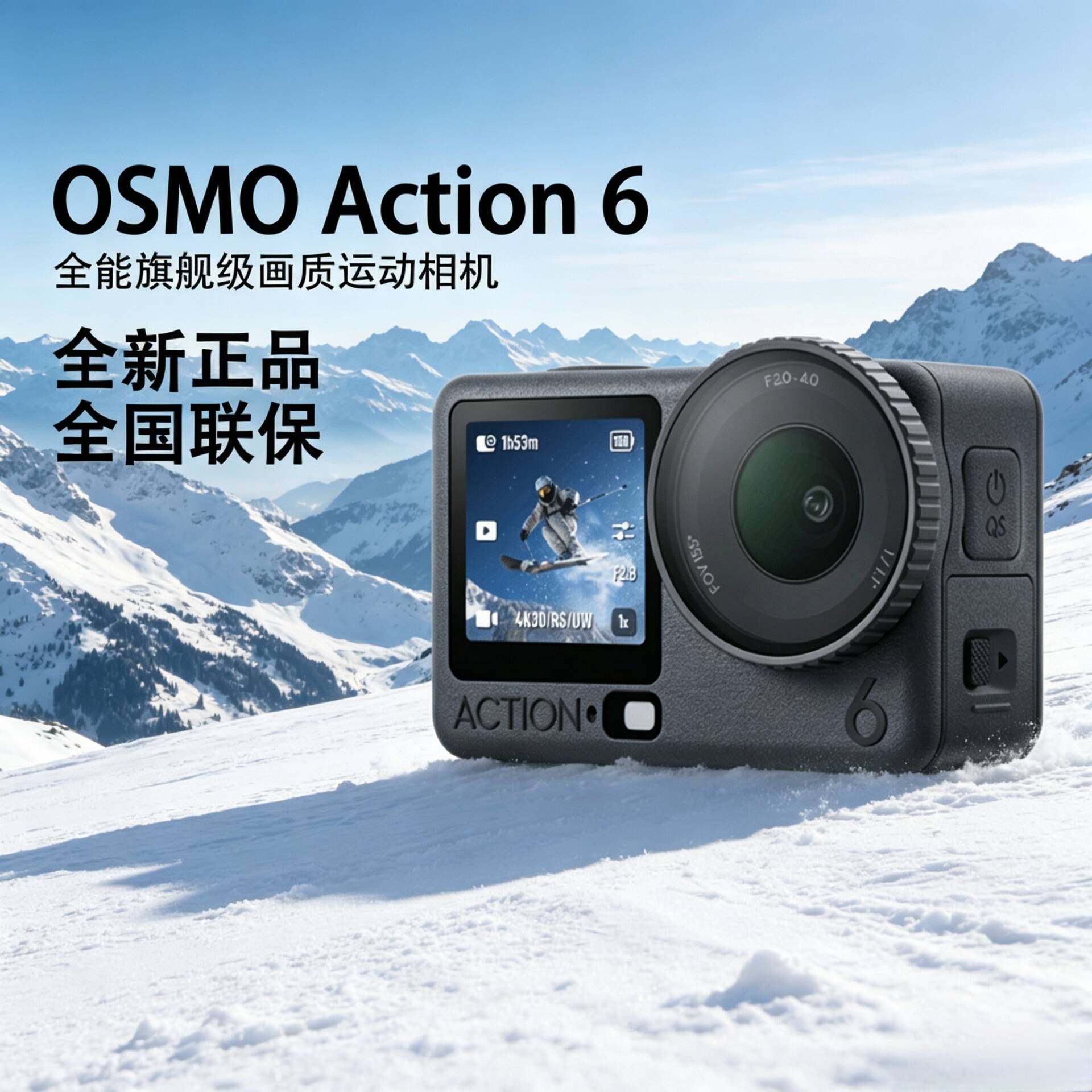全新DJI/大疆 Osmo Action6运动相机拇指相机8K手持vlog摄像游机