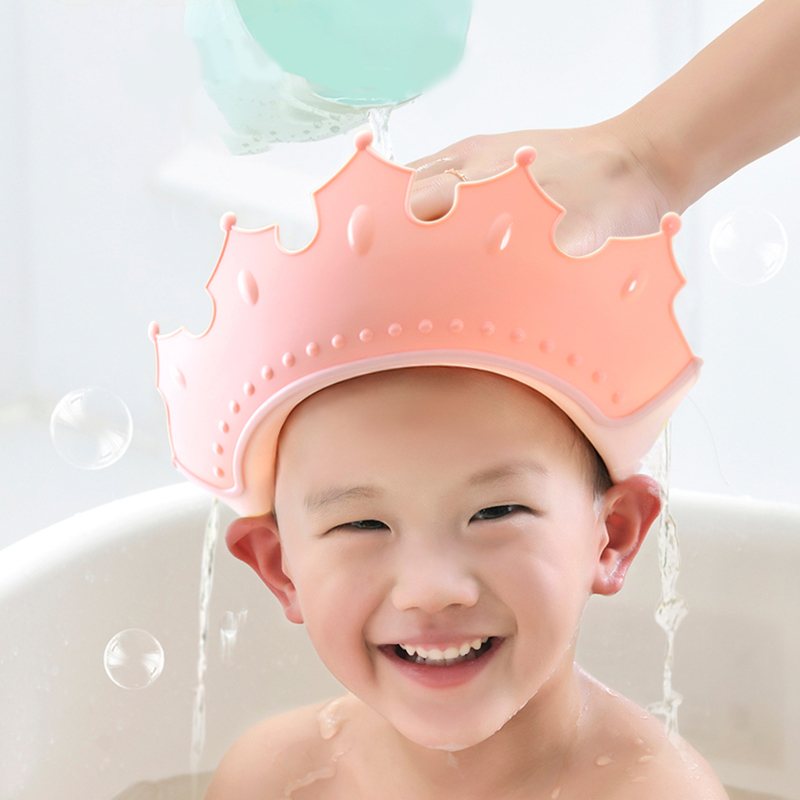 儿童浴帽小孩洗头帽可调节挡水帽