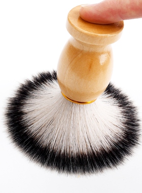 男士原木柄刮胡刷剃须刷刷胡子化妆刷剃须专用仿特路獾毛尼龙刷