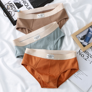 初内男士纯棉三角裤男生运动性感内裤男款火辣纯欲裤头男式短裤潮