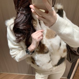 已出货 名媛风纯欲显瘦短外套女 小香风洋气时髦撞色毛毛针织开衫