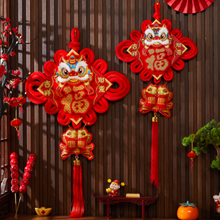 中国结福字挂件2026马年新年装饰客厅大号高档背景墙玄关入户门挂