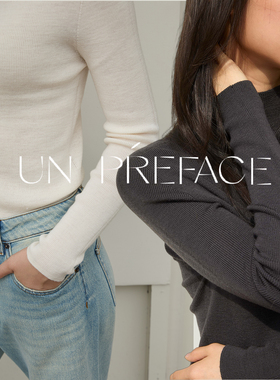 Un Preface100%可机洗羊毛裸穿抗菌打底衫半高领修身针织衫上衣女