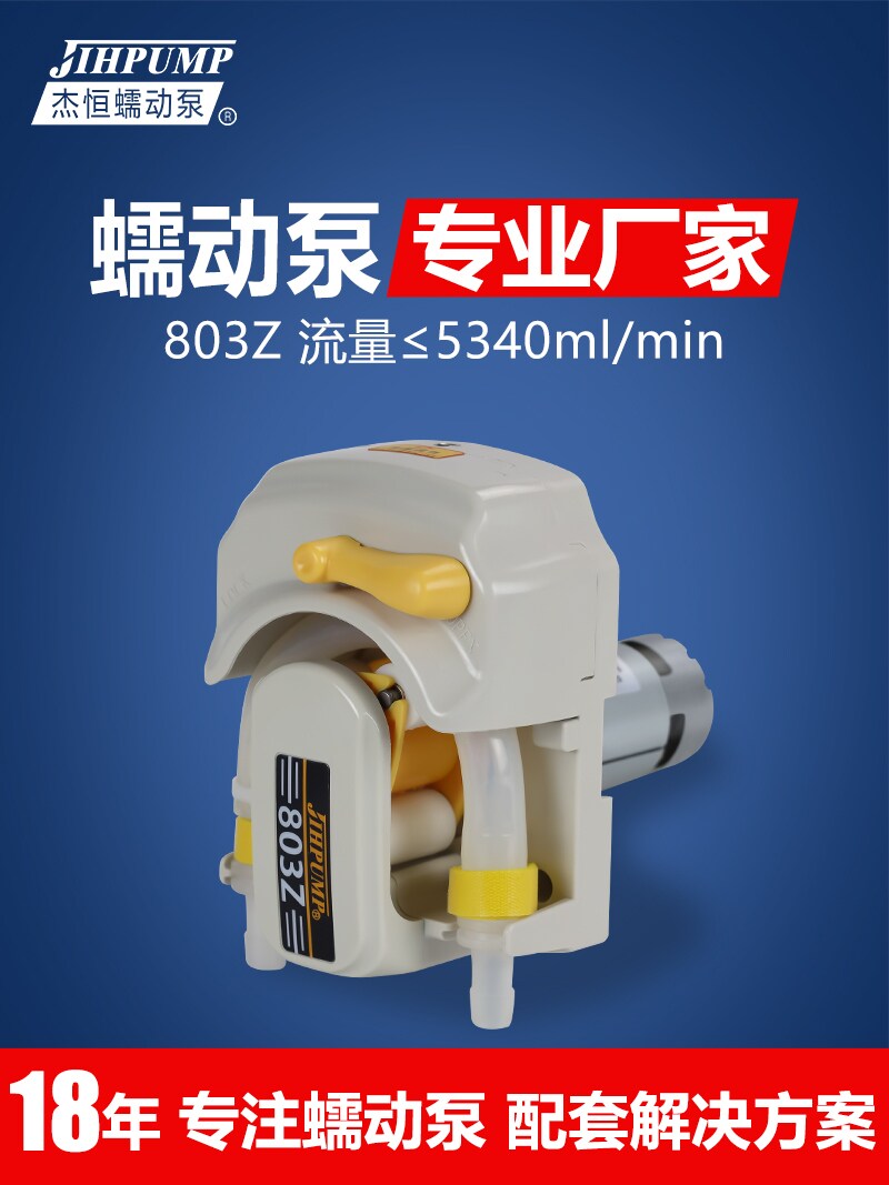 洁恒803Z软管蠕动泵大流量实验室计量泵饮料灌装机直流24V水泵