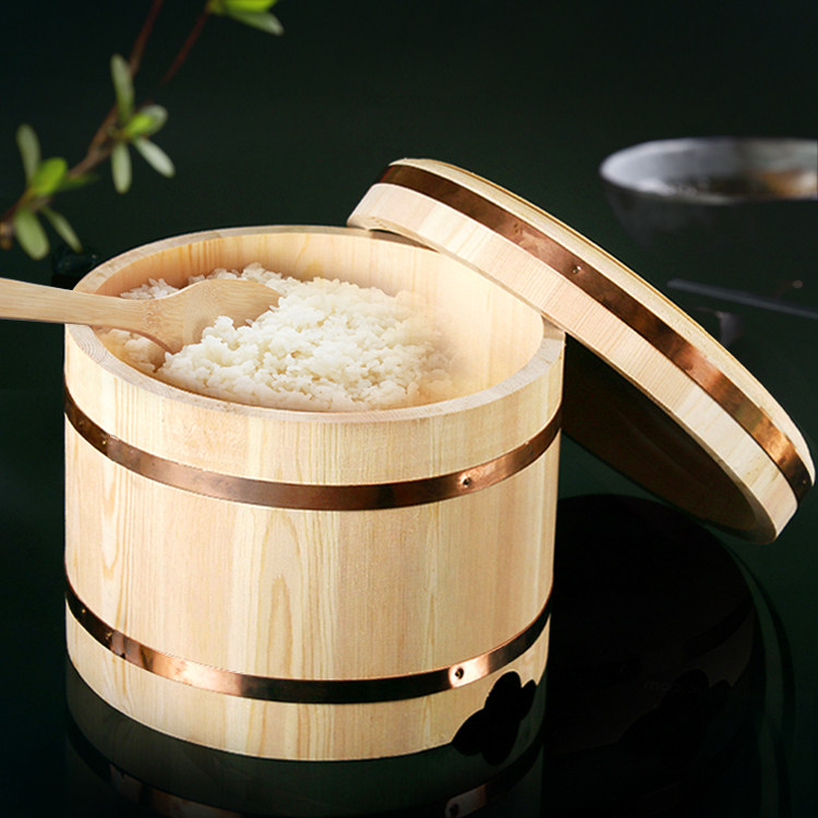 日式带盖拌饭桶商用保温寿司米饭铜边木桶刺身豪华木制料理拌饭盆,餐饮具,饭盒/保温桶/保温提锅,淘宝优惠券,粉丝福利购,淘宝优惠卷