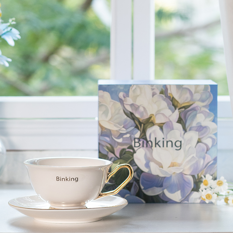 Binking描金陶瓷杯简约燕窝杯