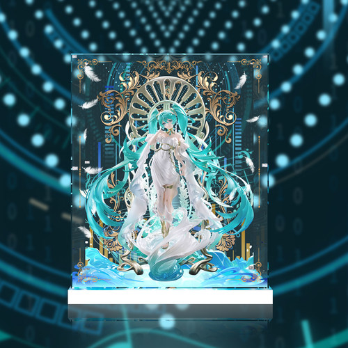 适用初音未来米山舞手办模型高透明防尘手办亚克力展示盒