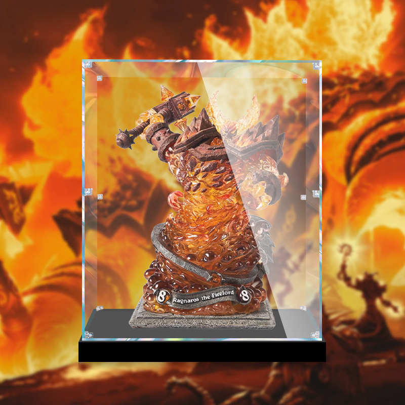 使用暴雪炉石传说炎魔之王拉格纳罗斯模型亚克力透明收纳展示盒