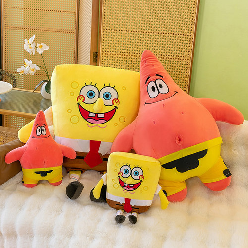 海绵宝宝派大星毛绒玩具公仔抱枕
