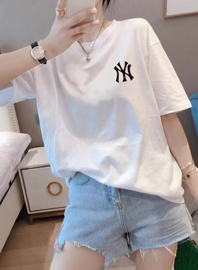 2025新款纯棉韩版宽松大码休闲减龄短袖t恤女时尚百搭高级感上衣