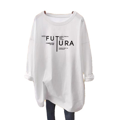 长袖t恤女宽松内搭打底衫中长款