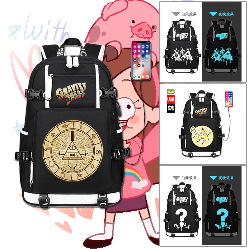 怪诞小镇风动漫周边双肩包