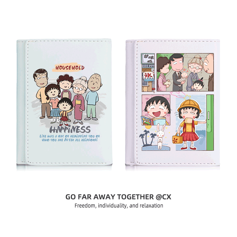 樱桃小丸子钱包女生小众设计简约小巧卡包一体学生女童短夹零钱夹