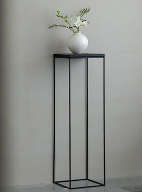 铁艺摆放架花架中式禅意客厅摆件茶室落地式托架置物架花几花盆