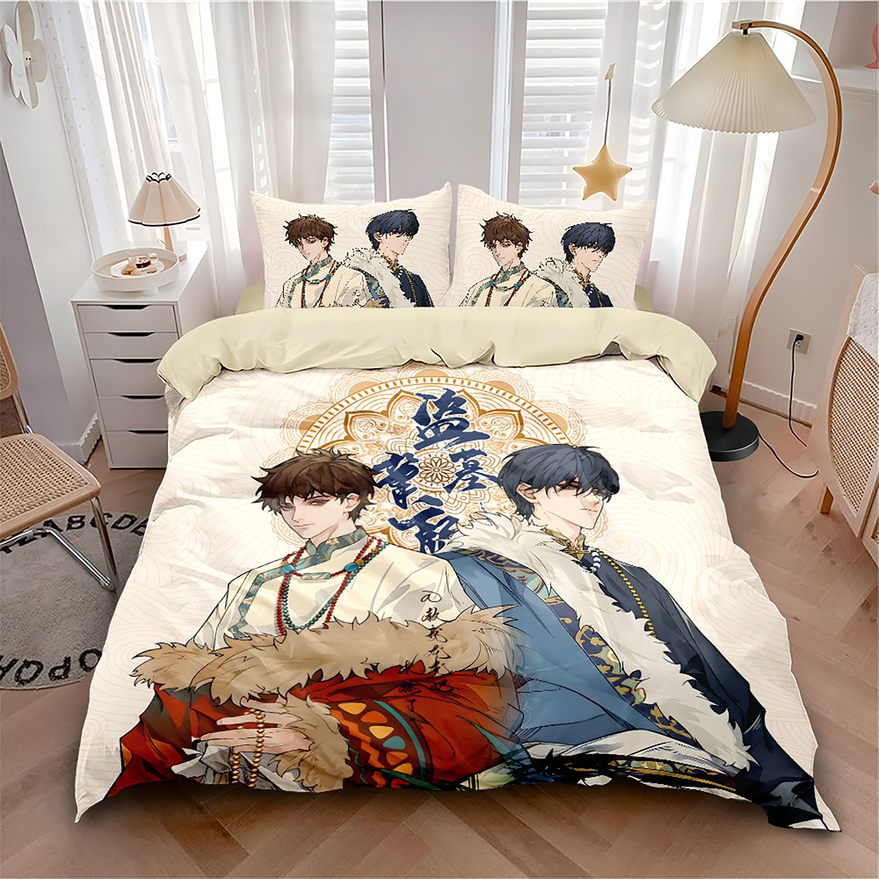 盗墓笔记张起灵被套四件套吴邪王胖子永劫无间男孩学生床品三件套,床上用品,床品套件/四件套/多件套,淘宝优惠券,粉丝福利购,淘宝优惠卷