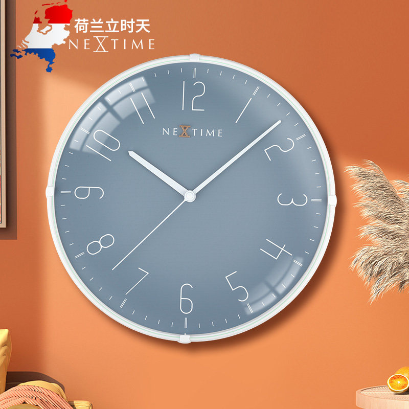 NeXtime新款钟表挂墙客厅家用挂钟大简约大气时尚中式静音免打孔