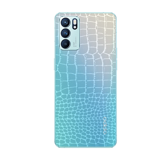 OPPOreno6手机后膜reno6pro鳄鱼皮纹背膜OPPO Reno6 Pro+全包后盖水凝膜5g防刮防滑透明贴纸reno六保护软后膜