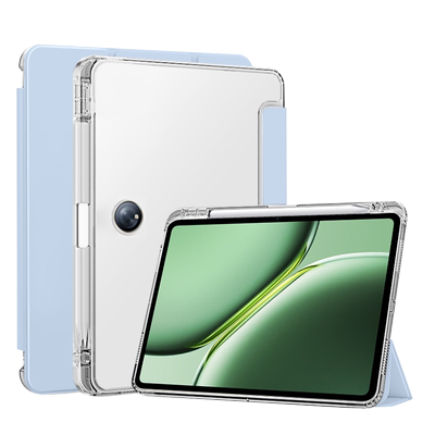 一加平板pro三折透明笔槽保护套