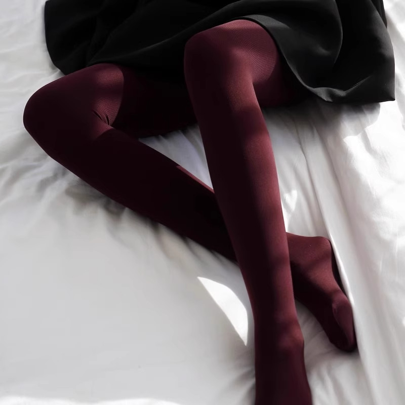 酒红色打底袜女秋冬光腿神器压力修腿打底裤显瘦毛圈绒加厚连裤袜,女士内衣/男士内衣/家居服,连裤袜/打底袜,淘宝优惠券,粉丝福利购,淘宝优惠卷