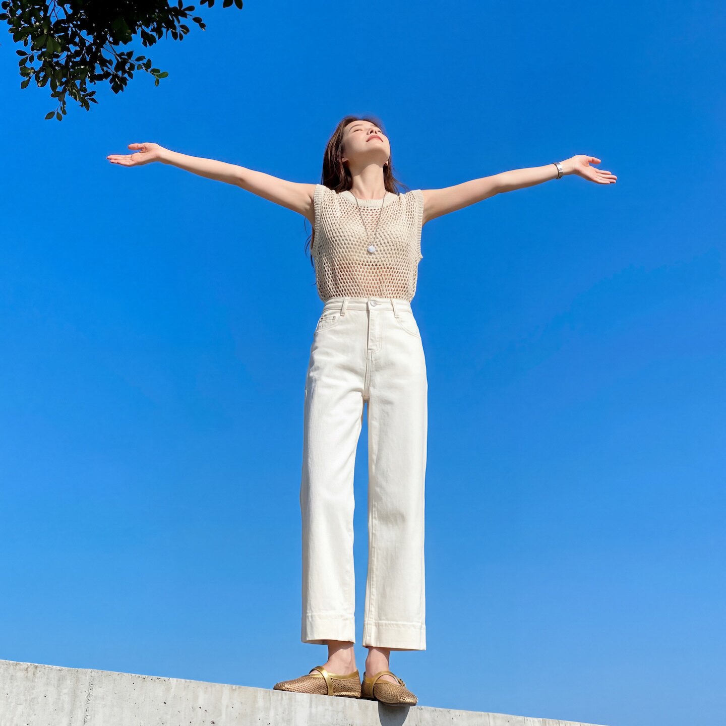 巨好看九分直筒牛仔裤女法棍裤春夏高腰弹力显瘦小个子休闲阔腿裤