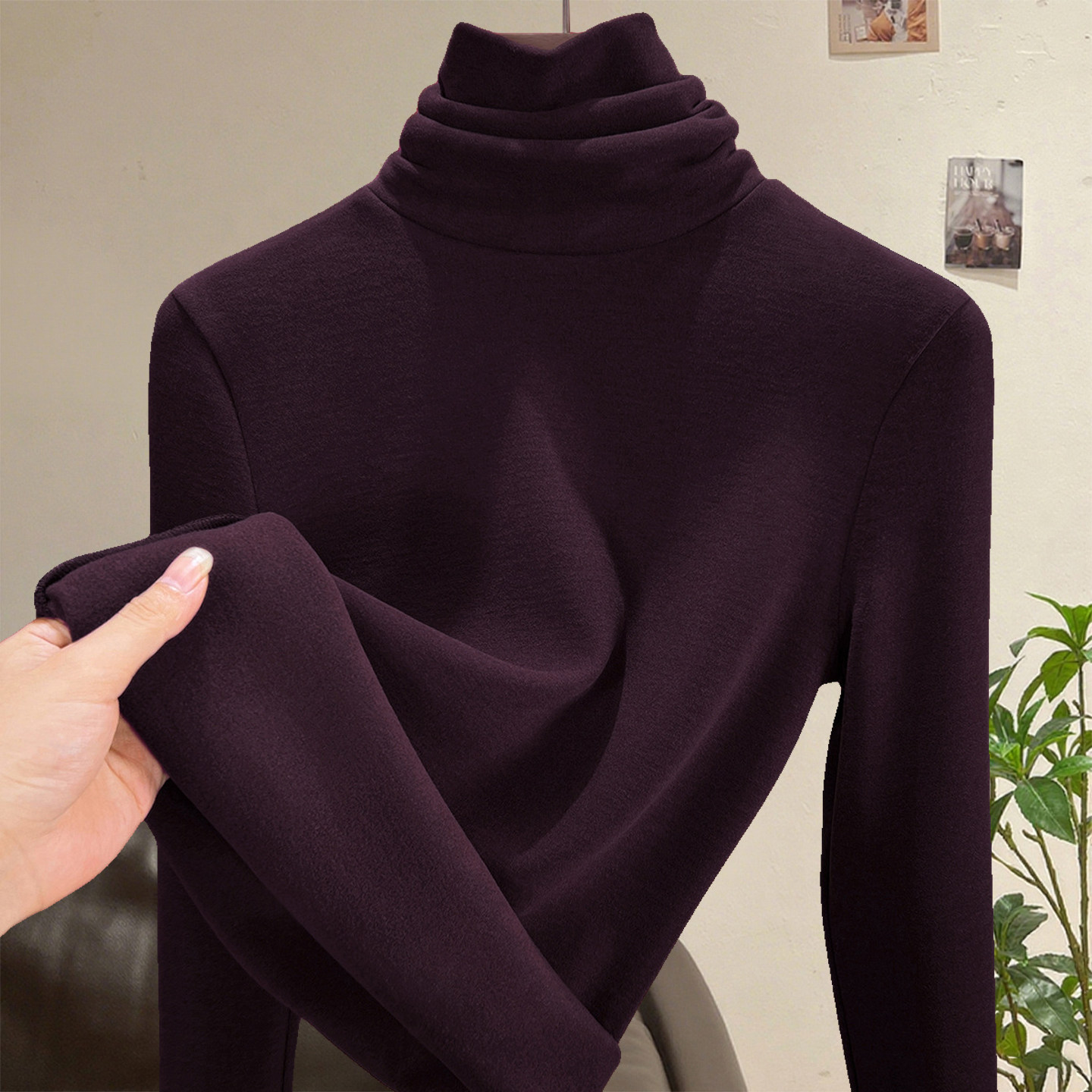 高领双面德绒打底衫女秋冬羊毛蚕丝保暖内搭加绒加厚堆堆领上衣,女装/女士精品,T恤,淘宝优惠券,粉丝福利购,淘宝优惠卷