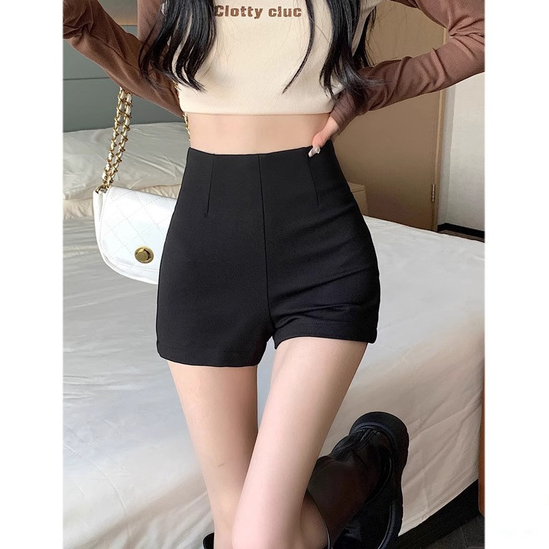 黑色西装短裤女夏季2025新款高腰紧身下衣失踪打底裤a字外穿热裤,女装/女士精品,休闲裤,淘宝优惠券,粉丝福利购,淘宝优惠卷