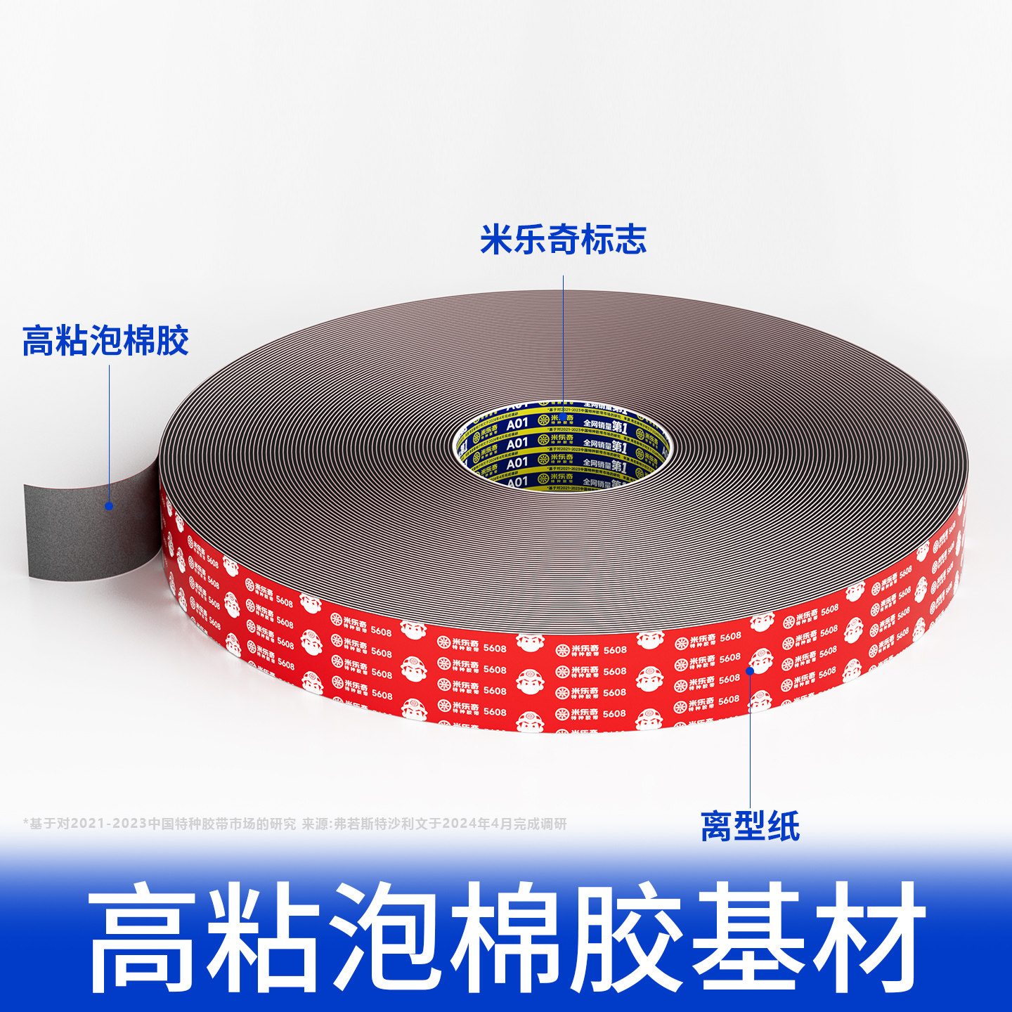 强力双面胶带高粘度高强耐高温汽车尾翼专用胶双面高粘度钣金前挡风玻