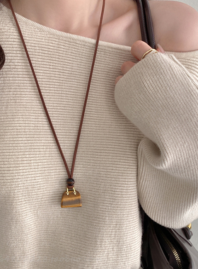 美拉德长款包包项链女2025毛衣链