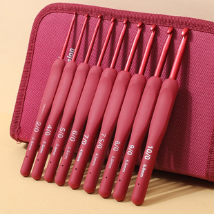 钩针工具套装初学者编织全套硅胶软柄勾针diy材料包毛衣编织工具