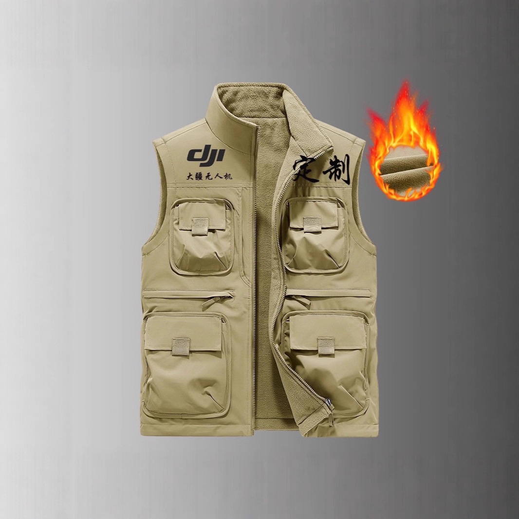 定制马甲印LOGO户外机能口袋战术户外工装摄影背心钓鱼反光马夹