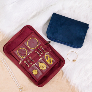 丝绒项链收纳包珍珠首饰收纳袋卷便携防氧化密封专用神器珠宝手链