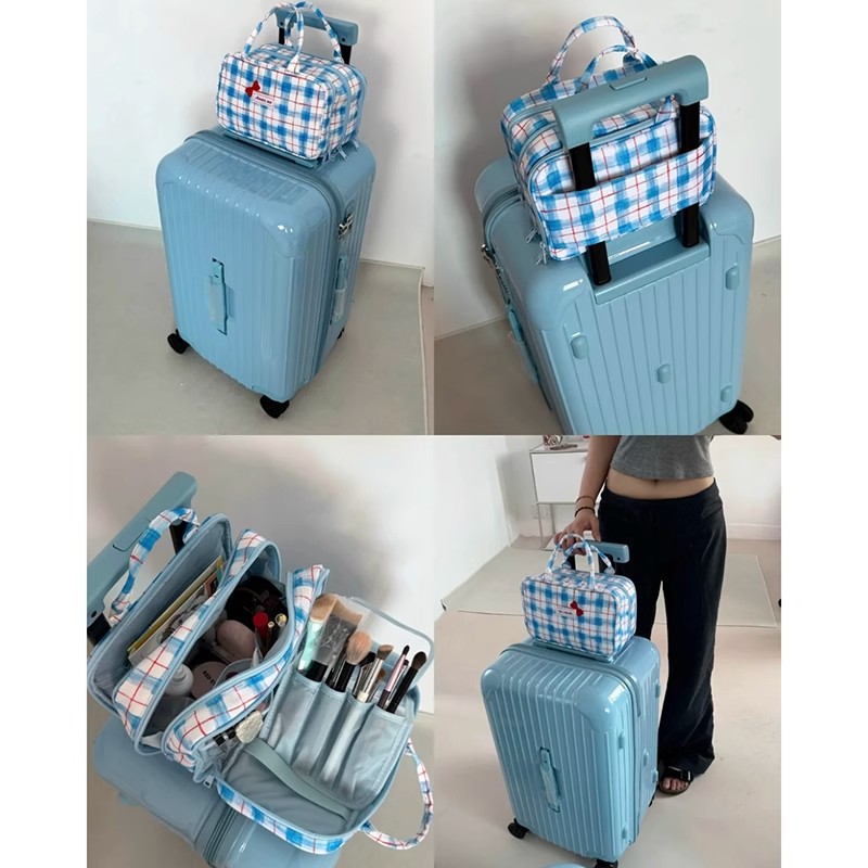 化妆包女便携大容量化妆品收纳包手提外出旅行洗漱包分区化妆袋
